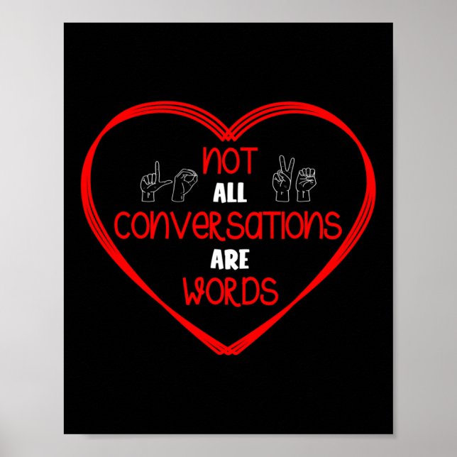 Póster No Todas Las Conversaciones Son Palabras Lenguaje  (Frente)