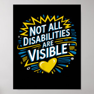 Póster No Todas Las Discapacidades Son Visibles Cool Disc
