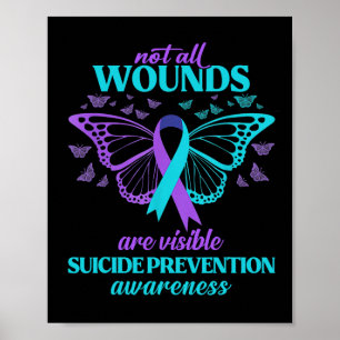 Póster No Todas Las Heridas Son Menta Visible De Sensibil