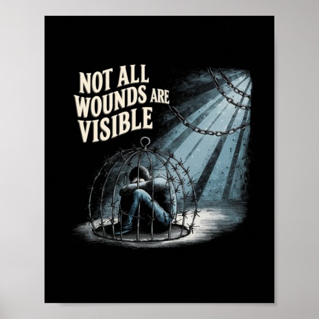 Póster No todas las heridas son visibles. (Frente)