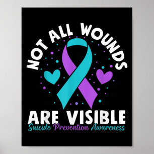 Póster No todas las heridas son visibles Conciencia suici