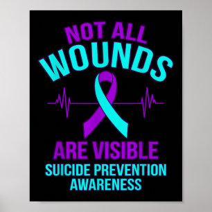 Póster No todas las heridas son visibles Feliz Conciencia