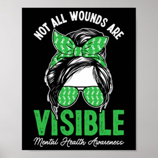 Póster No Todas Las Heridas Son Visibles Y Difíciles Para