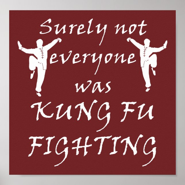 Póster No todos estaban luchando kung fu (Frente)