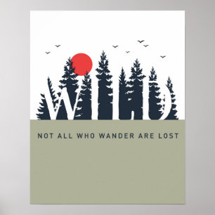 Póster No Todos Los Que Deambulan Por La Naturaleza Moder
