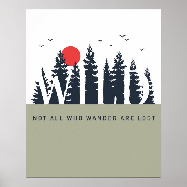 Póster No Todos Los Que Deambulan Por La Naturaleza Moder (Frente)