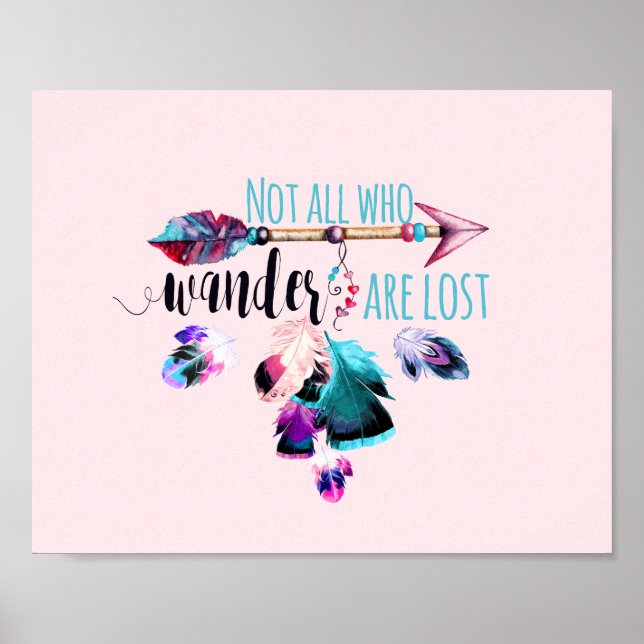 Póster No Todos Los Que Se Deambulan Se Pierden El Wander (Frente)