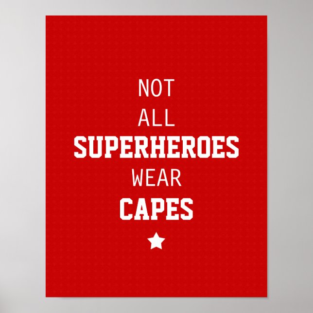 Póster No todos los superhéroes usan mayúsculas (Frente)
