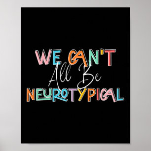 Póster No todos podemos ser conscientes del autismo retro