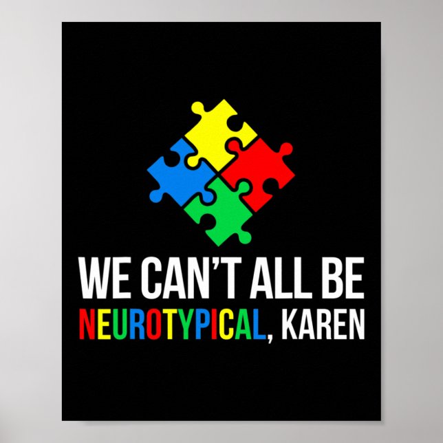 Póster No todos podemos ser neurotípicos (Frente)