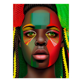 Póster No toques mi cabello negro Melanin afro reina coro