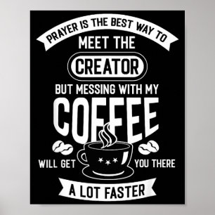 Póster No Toques Mi Café De La Mañana Frase Divertida De