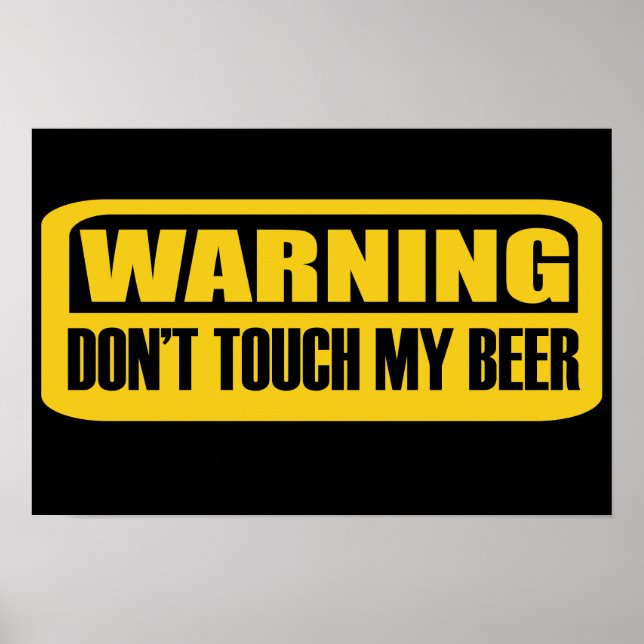 Póster no toques mi cerveza (Frente)