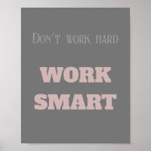 No trabaje duro para conseguir objetivos de texto 