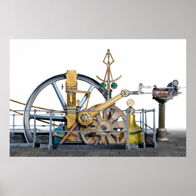 Póster No una máquina de vapor... (Frente)