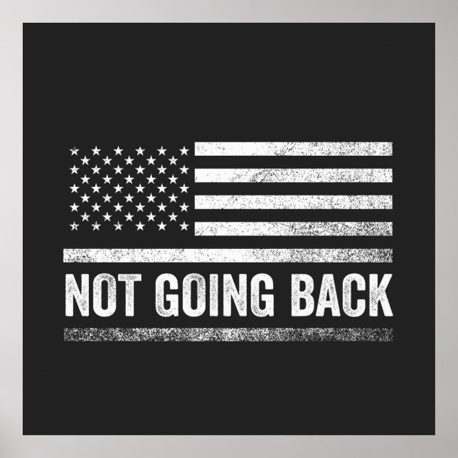 Póster No vamos a volver a las elecciones de Harris Walz (Frente)