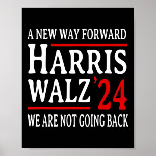 Póster No vamos a volver a Pro Kamala Harris W 2
