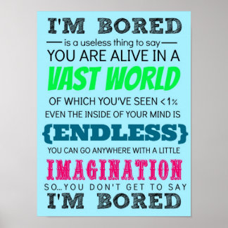 Póster No vas a decir que estoy aburrido