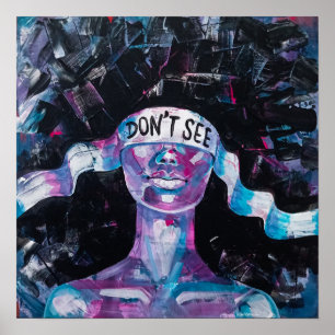 Póster "No ver" Conciencia DV Art
