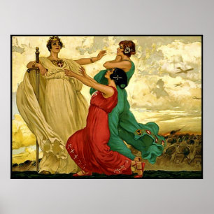 Póster ¡No! Vintage italiano WW1.