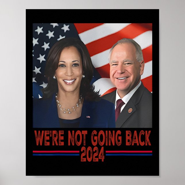 Póster No Volveremos Kamala Harris Tim Walz  (Frente)