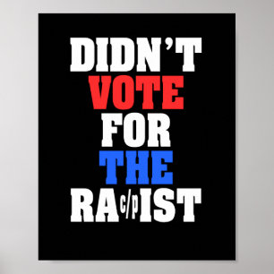 Póster No votó por el Pegatina Racpist