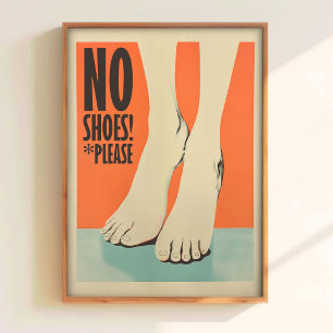 Póster No Zapatos Imprimible No Zapatos en Casa Descargar