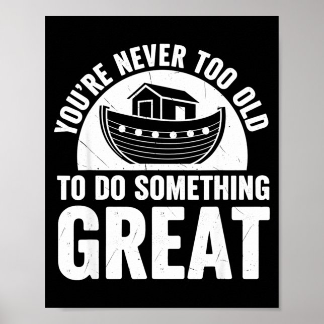 Póster Noah Ark Church Christian Travel Faith You're Neve (Frente)