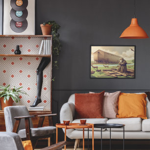 Póster Noah prepara el gran arca