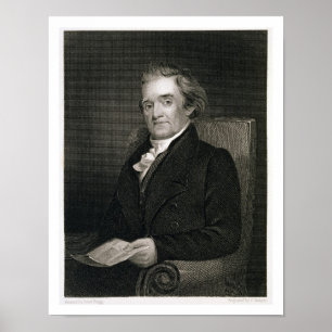 Póster Noah Webster (1758-1843) grabado por Frederick W.
