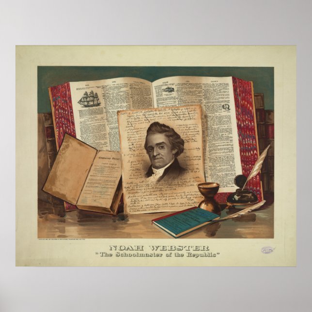 Póster Noah Webster El maestro de escuela de la República (Frente)