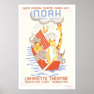 Póster Noah y el Ark WPA 1938