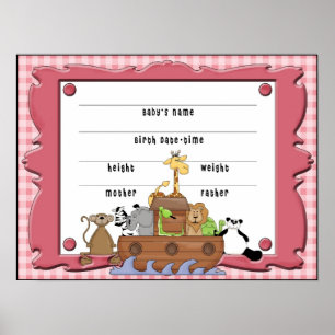 Póster Noah's Ark Baby Girl