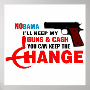 Póster NOBAMA - ¡Guarde el cambio!