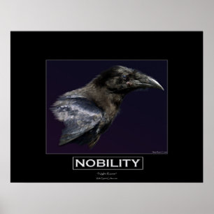 Póster NOBILITY Motivational Raven Portait