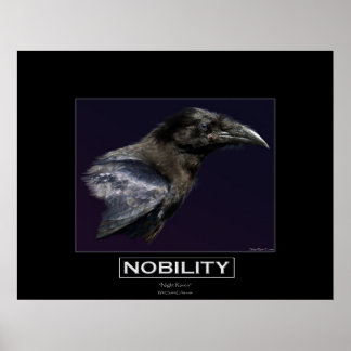Póster NOBILITY Motivational Raven Portait