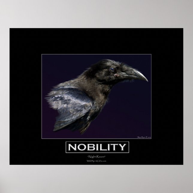 Póster NOBILITY Motivational Raven Portait (Frente)