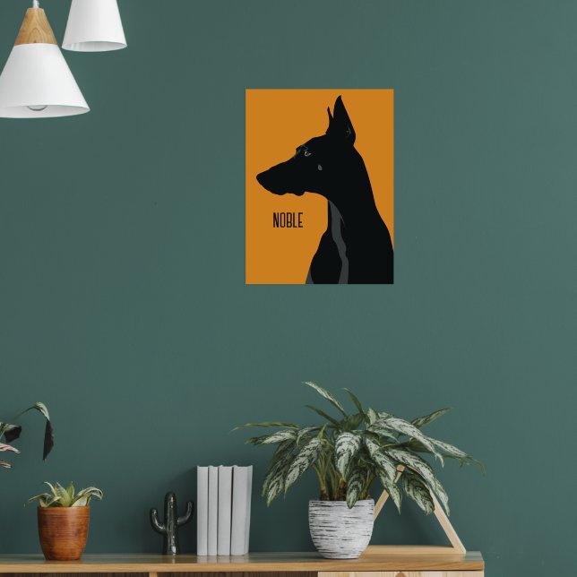 Póster Noble Black Doberman (Salón 1)
