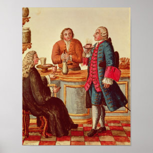 Póster Noblemen veneciano en un café