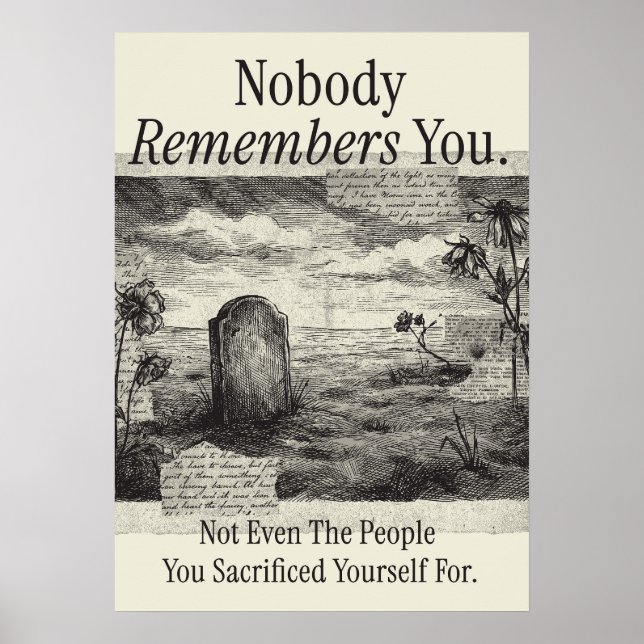 Póster Nobody Remembers You (Frente)
