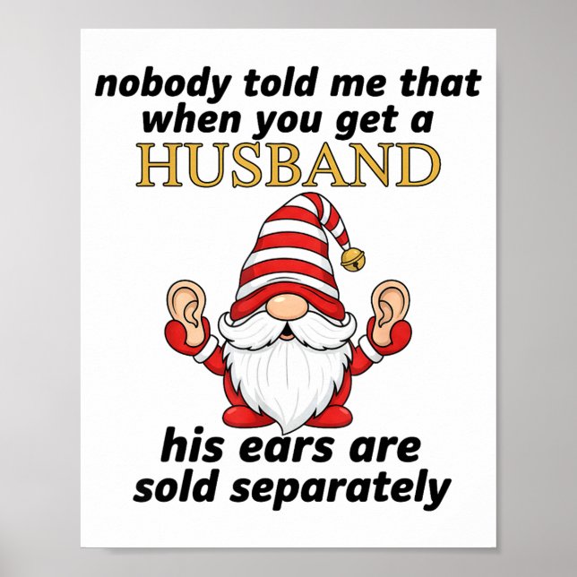 Póster Nobody Told Me When You Get A Husband His Ears Sol (Frente)