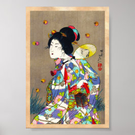 Póster Nobukazu Yosai Favoritos De Hermosas Damas Amor