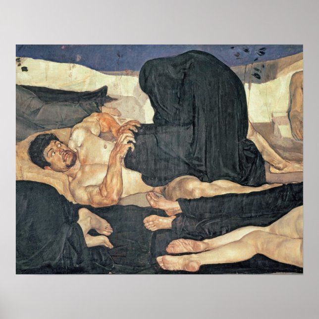 Póster Noche, 1890 (aceite sobre lienzo) (Frente)