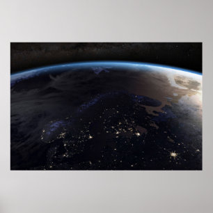 Póster Noche al norte de Europa