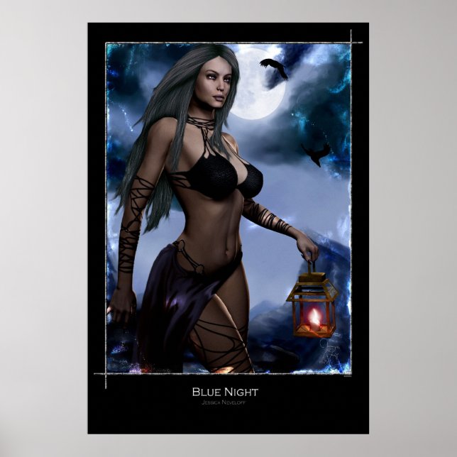 Póster Noche azul (Frente)