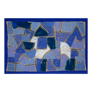 Póster Noche azul (1937) pintura de Paul Klee