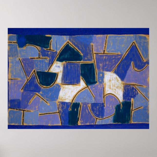 Póster Noche azul, 1937 por Paul Klee (Frente)