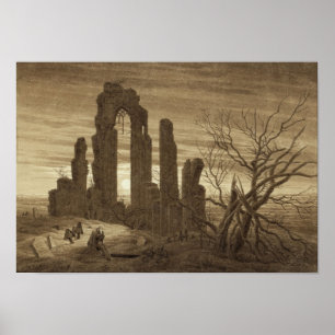Póster Noche Caspar David Friedrich del invierno