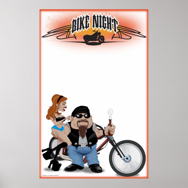 Póster Noche ciclista (Frente)