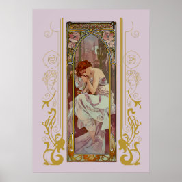 Póster Noche de Art Noveau, por Alphonse Mucha